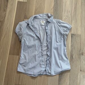 Talbots Blue Button Up Blouse